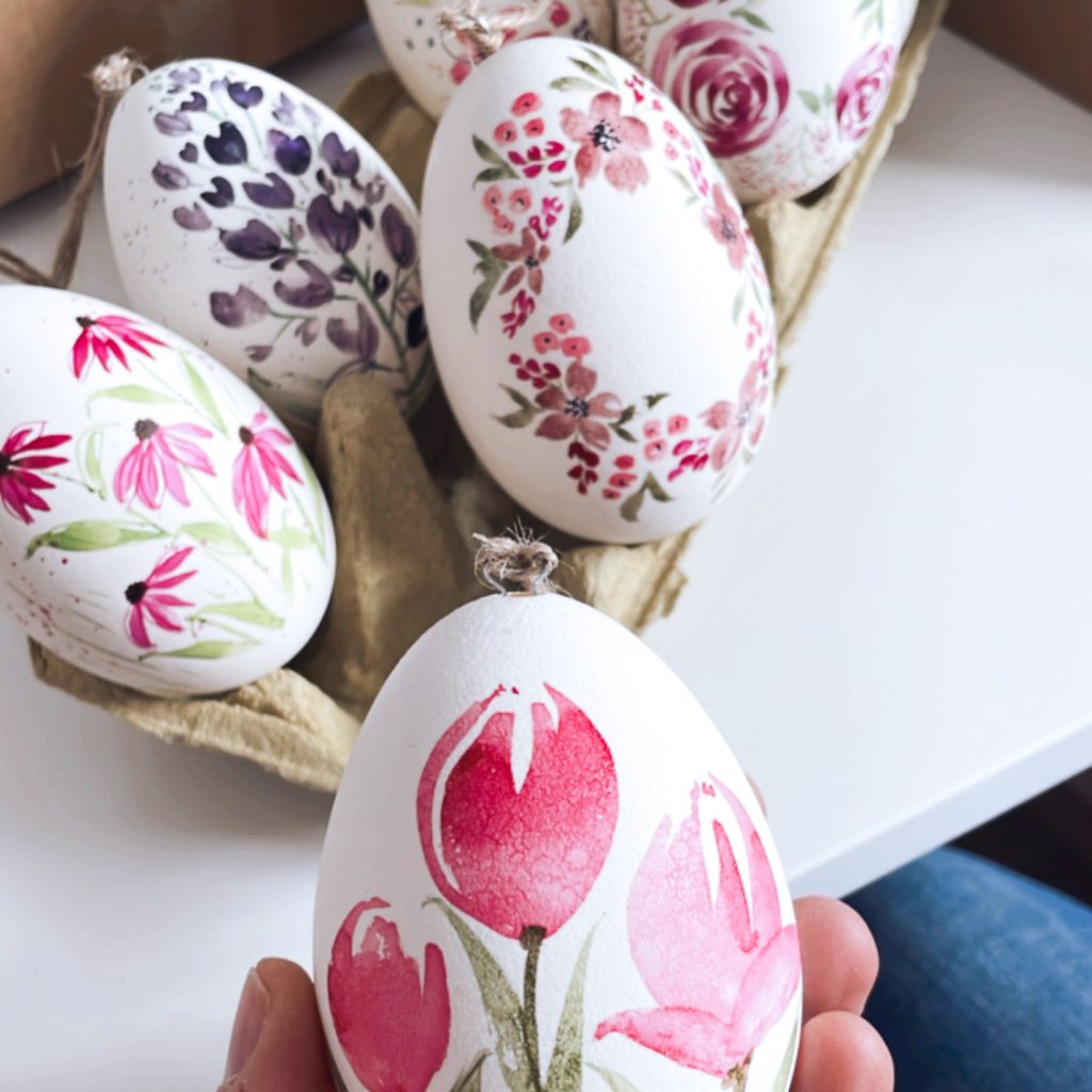 Aquarell Workshop | Florale Ostereier mit Frau Feierlich