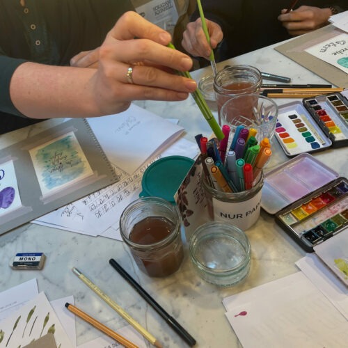 Aquarell & Lettering Workshop - Frühling & Ostern: Eindrücke aus dem Kurs mit von Frau Feierlich