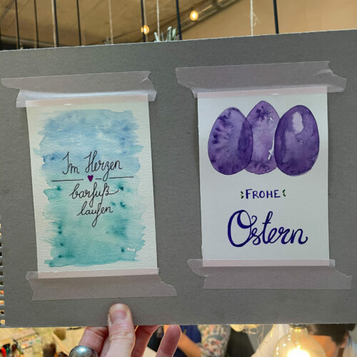 Aquarell & Lettering Workshop - Frühling & Ostern: Eindrücke aus dem Kurs mit von Frau Feierlich