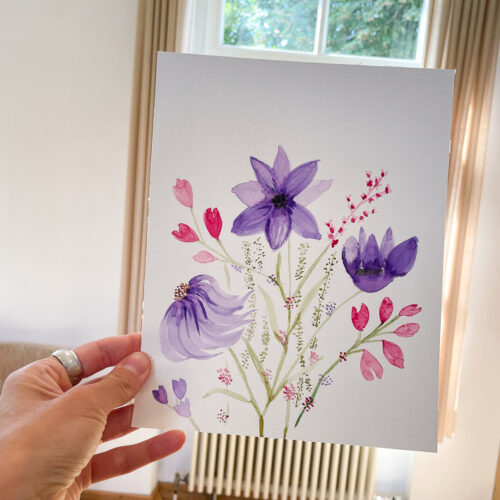 Aquarell Workshop zum Thema Blumen mit Frau Feierlich
