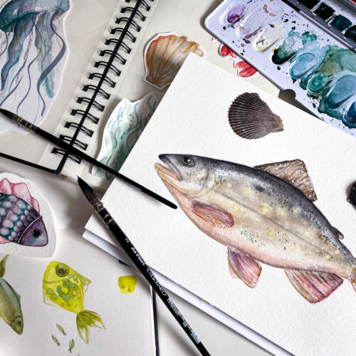 Aquarell Workshop - Unterwasserwelt von Frau Feierlich