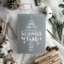 Weihnachtspostkarte „Lettering Weihnachtsbaum“