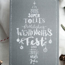 Weihnachtspostkarte „Lettering Weihnachtsbaum“