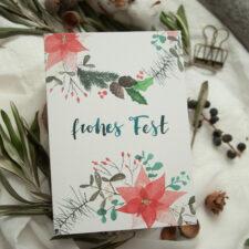 Weihnachtsklappkarte „Frohes Fest“