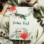 Weihnachtspostkarte „Frohes Fest“
