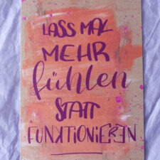 Postkarte „Lass mal mehr fühlen statt funktionieren“
